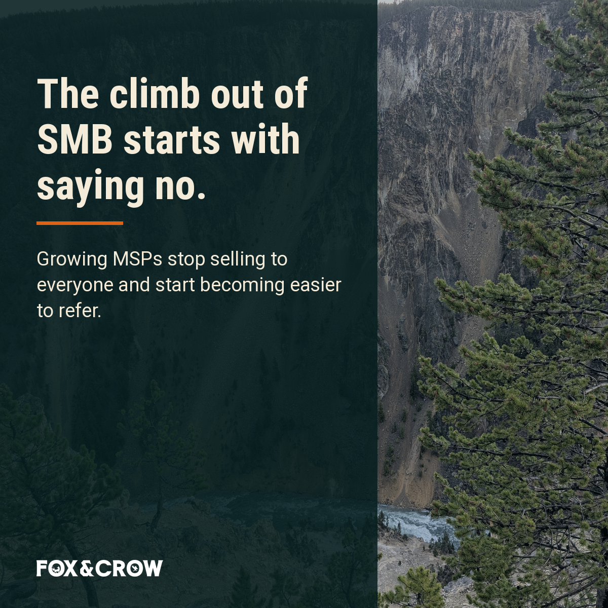 Stat: 60% of sub-$1M MSPs are SMB-focused vs 32% above-$1M